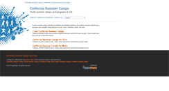 Desktop Screenshot of california-summercamps.com